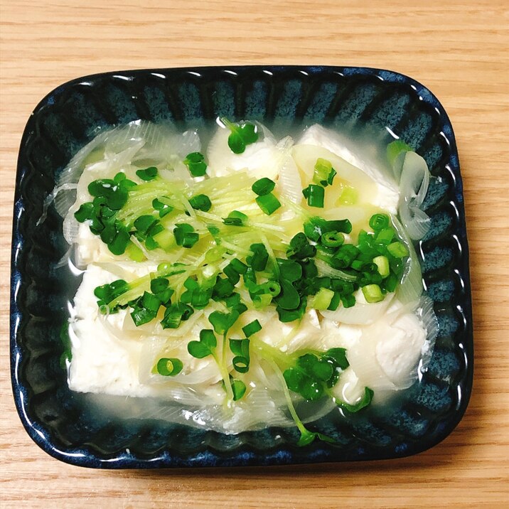 レンジで湯豆腐(中華)